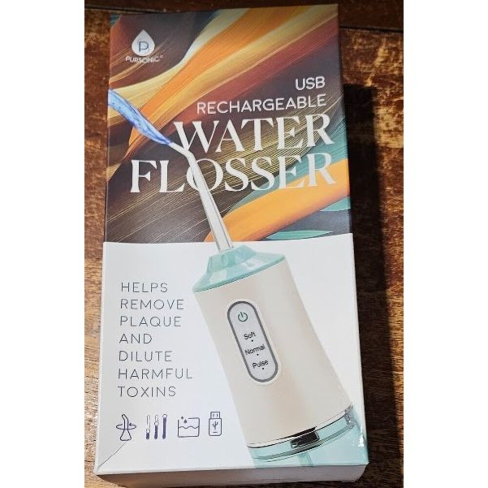 Pursonic USB Rechargeable Water Flosser With 3 Modes, White Brand New And Sealed